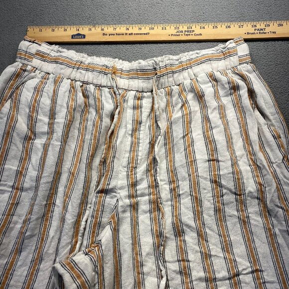 Ava & VIV Linen Blend Striped Pull On Pants Womens Size 1X Wide Leg,Pockets - Picture 4 of 11